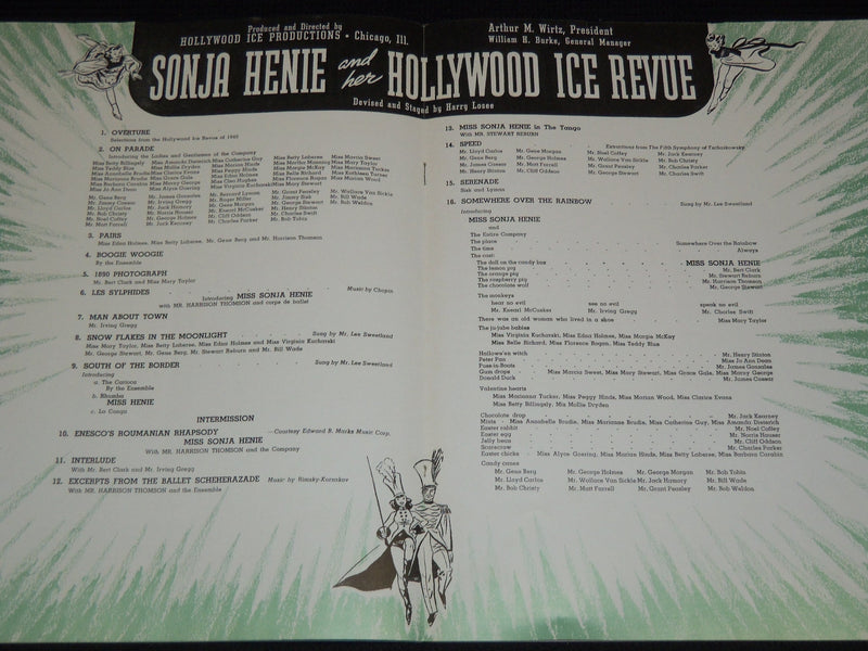 1939 THE INCOMPARABLE SONJA HENIE TOUR PROGRAM - NICE PHOTOS - J 7272
