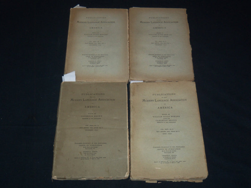1919-1920 MODERN LANGUAGE ASSOCIATION OF AMERICA PUBLICATIONS LOT OF 4 - K 2080