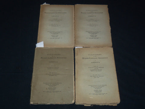 1919-1920 MODERN LANGUAGE ASSOCIATION OF AMERICA PUBLICATIONS LOT OF 4 - K 2080