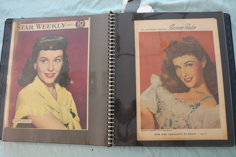 GIANT MOVIE STAR SCRAPBOOK - PAULETTE GODDARD - ALICE FAYE - #5