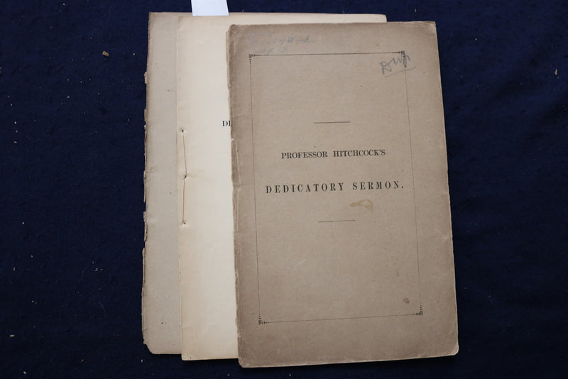 1855 BOWDOIN COLLEGE NEW CHAPEL DEDICATION SERMON SOFTCOVER LOT OF 2 - K 843