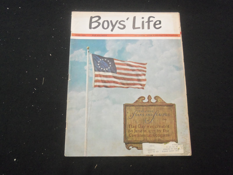 1964 JUNE BOYS' LIFE MAGAZINE - THE FIRST STARS AND STRIPES, FLAG DAY - ST 3770X