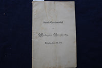 1881 JUNE 29 WESLEYAN UNIVERSITY SEMI-CENTENNIAL SOFTCOVER BOOK - K 832