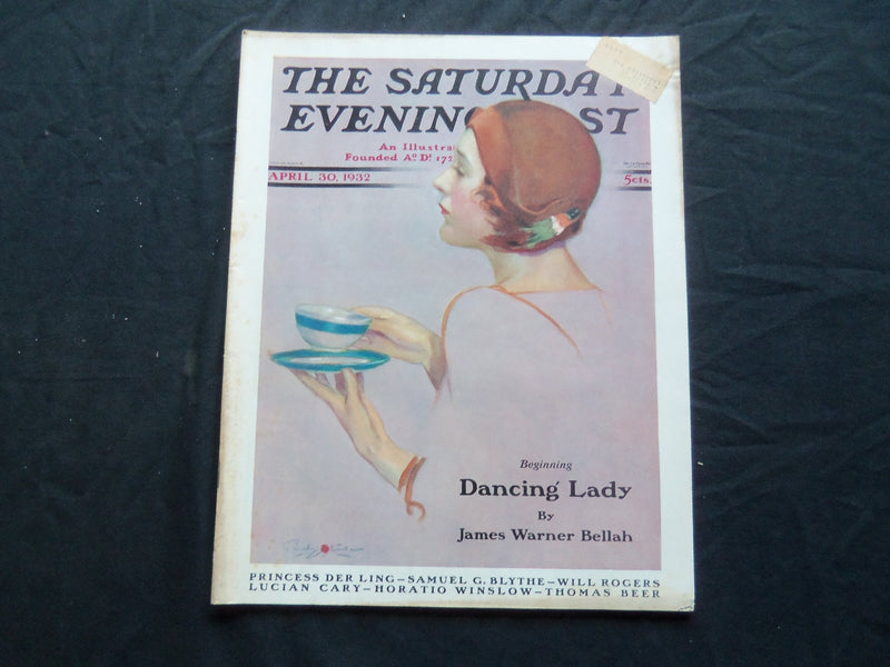 1932 APRIL 30 THE SATURDAY EVENING POST MAGAZINE - ILLUSTRATED COVER -SP 1462