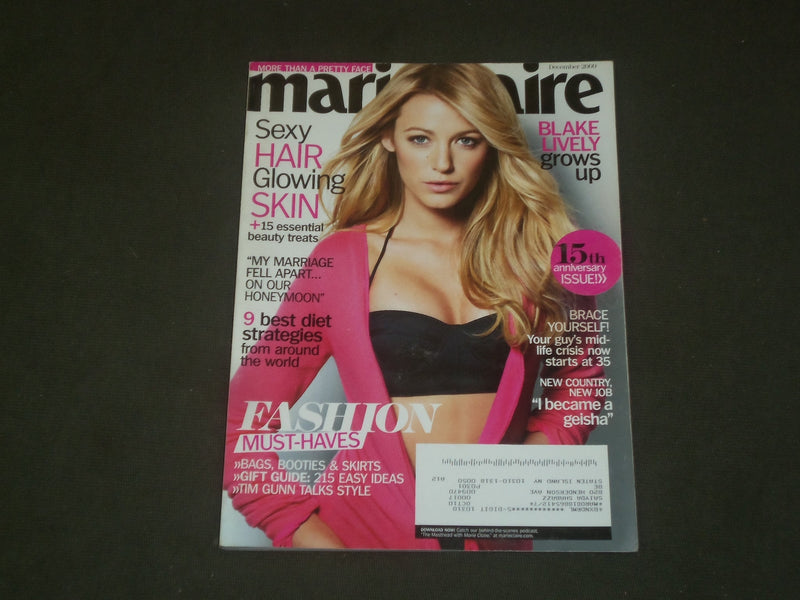 2009 DECEMBER MARIE CLAIRE MAGAZINE - BLAKE LIVELY COVER - B 3305