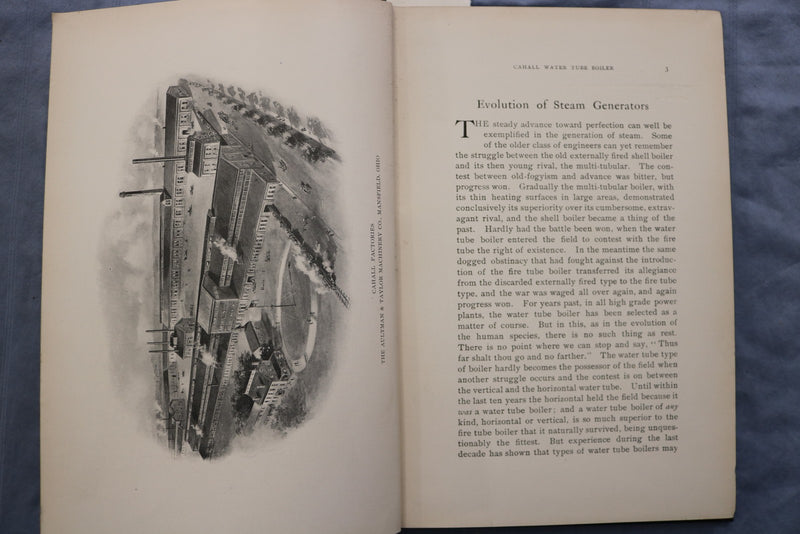 1900 CAHALL WATER TUBE STEAM BOILERS HARDCOVER BOOK - KD 9599