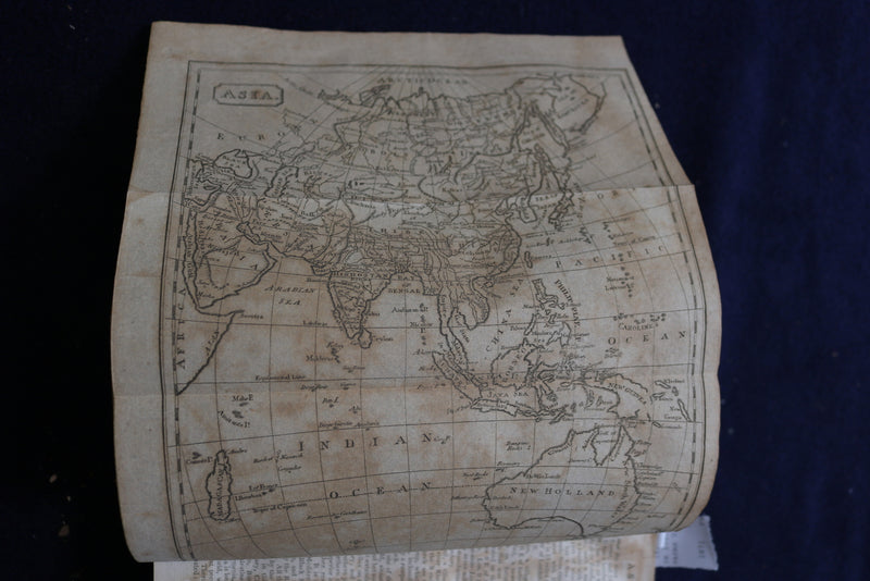 1806 BROOKES'S GENERAL GAZETTE - FOLD-OUT MAPS HARDCOVER BOOK BY - KD 9437