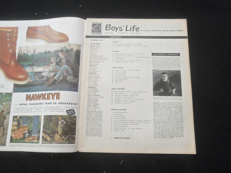 1964 SEPTEMBER BOYS' LIFE MAGAZINE - FORD'S FABULOUSE FLIVER - ST 3770ZA