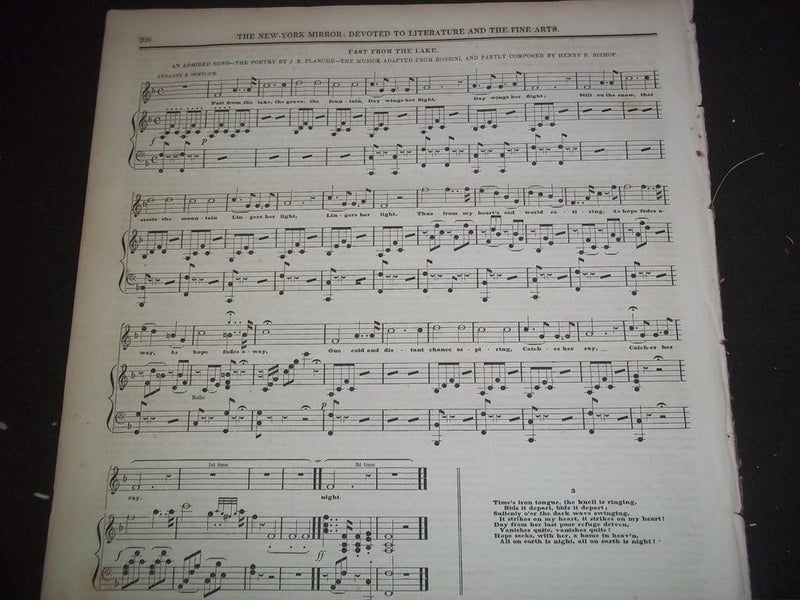 1835 THE NEW-YORK MIRROR NEWSPAPER LOT OF 29 - VOL 12-13- SHEET MUSIC+ - NP 1495