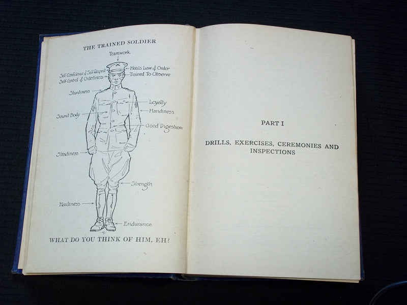 1917 MANUAL OF MILITARY TRAINING HARDCOVER BOOK BY MAJOR JAMES MOSS - KD 7610