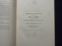 1903 AMOS J. CUMMINGS MEMORIAL ADDRESSES HARDCOVER BOOK - K 201