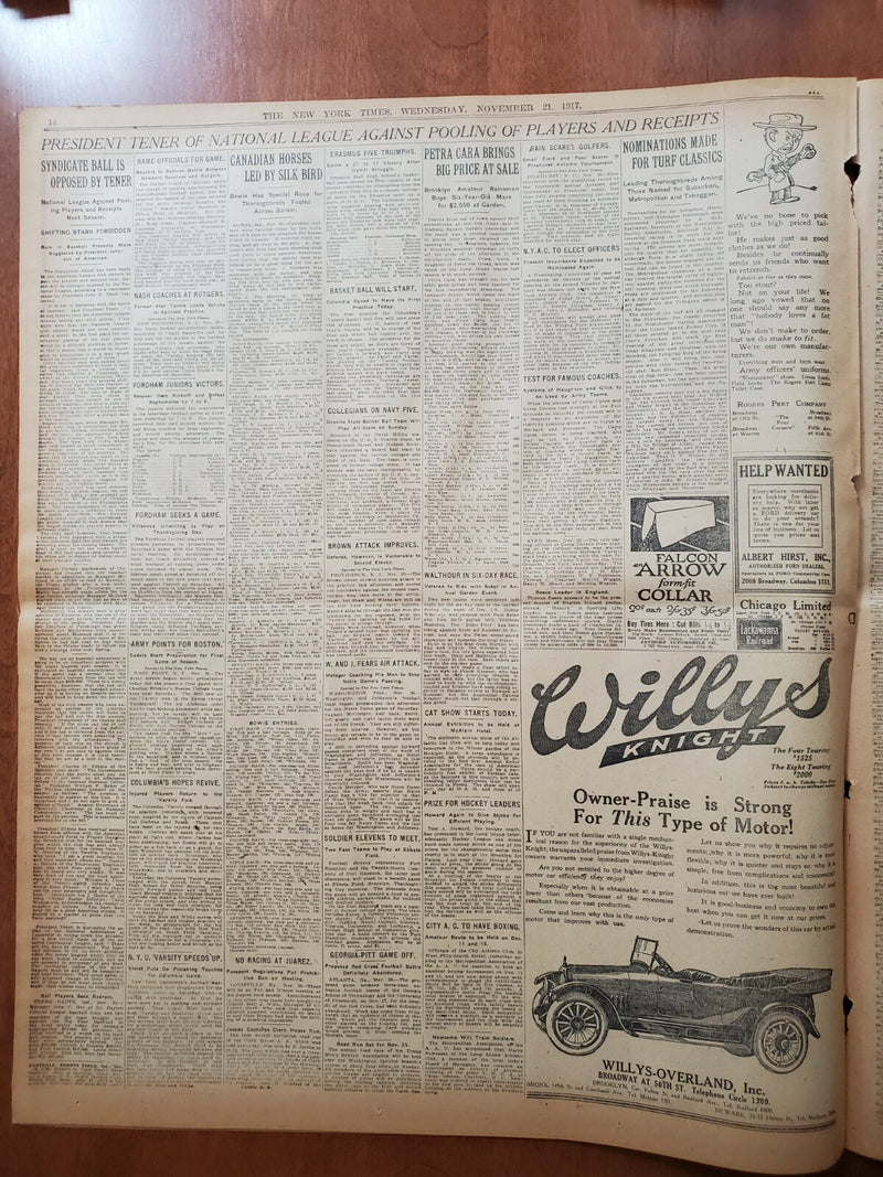 1917 NOVEMBER 21 NEW YORK TIMES - SUFFRAGE LEADERS CALL FOR REPRISAL - NT 8081