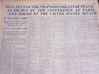 1919 JUNE 10 NEW YORK TIMES NEWSPAPER - PEACE TREATY MADE PUBLIC - NT 6657