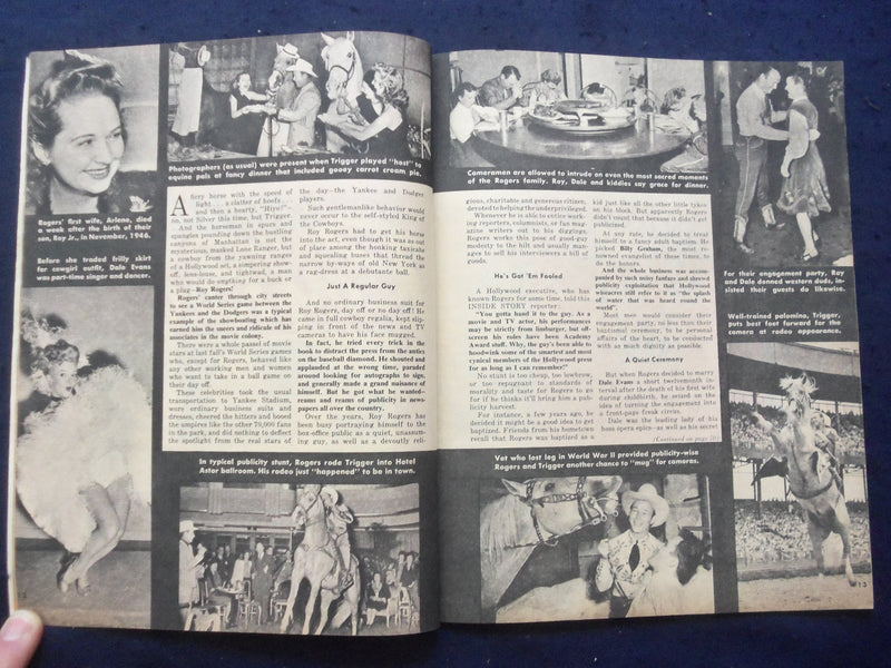 1956 MARCH INSIDE STORY MAGAZINE - ROY ROGERS-LENA HORNE-ED SULLIVAN - SP 4781O