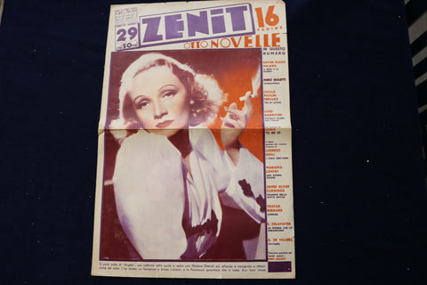 1937 JULY 10 ZENIT MAGAZINE - MARLENE DIETRICH COVER - ITALIAN - E 23813