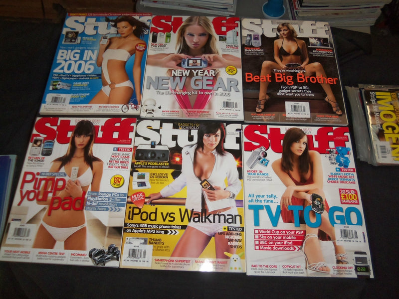 2004-2007 STUFF MAGAZINE - BRITISH EDITION - LOT OF 17 - GREAT COVERS - O 3167