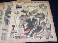 1907 THE BOSTON HERALD SUNDAY WOMAN'S MAGAZINE SECTIONS LOT OF 8 - UP 95
