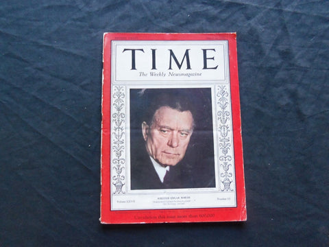 1936 MARCH 30 TIME MAGAZINE - SENATOR WILLIAM BORAH - T 510
