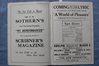 1916 LYRIC & ADELPHI THEATRES PROGRAM - LOT OF 2 - K 2735