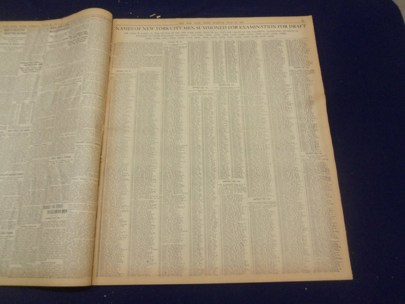 1917 JULY 31 NEW YORK TIMES - HOOVER TO BE SOLE FOOD CONTROLLER - NT 9309