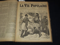 1885 APRIL-JUNE LA VIE POPULAIRE FRENCH MAGAZINE BOUND VOLUME - ZOLA - R 89C