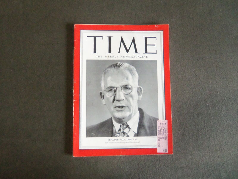 1951 JANUARY 22 TIME MAGAZINE - PAUL DOUGLAS, SENATOR FROM ILLINOIS - T 1261