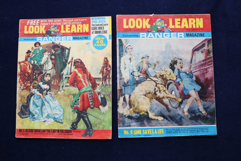 1967-1970 LOOK AND LEARN - RANGER MAGAZINE - LOT OF 13 - O 3545