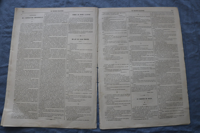 1867 APR 6 LE MONDE ILLUSTRE MAGAZINE - 9, RUE DROUOT - FRENCH - NP 8445