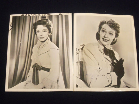 1945-1964 ACTRESS SIGNE HASSO PRESS PHOTOS LOT OF 5 DIFFERENT - STAMPED - J 1793