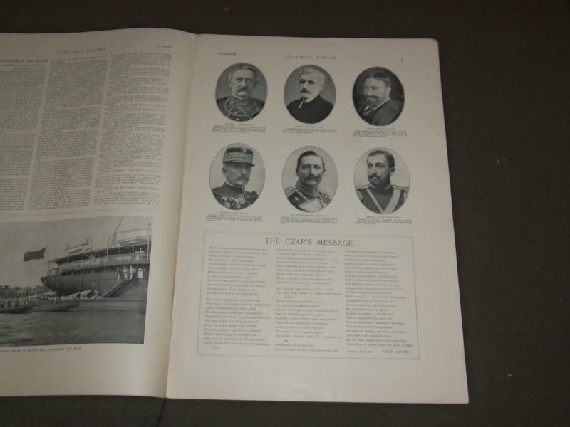 1898 OCT 29 COLLIER'S MAGAZINE - PRESIDENT M'KINLEY AT OBAHA EXHIBITION - F 572