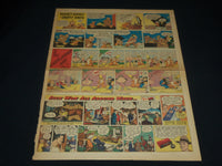 1945 OCTOBER 6 QUAKER OATS FOOTBALL COLOR COMICS FULL PAGE AD - UP 17G