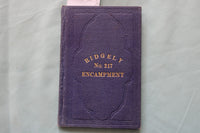 1886 RIDGELY ENCAMPMENT NO. 217, I.O.O.F. OF PA HARDCOVER BOOK - K 3340