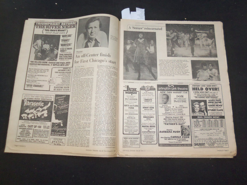 1974 AUGUST 4 CHICAGO TRIBUNE ARTS & FUN/BOOKS SECTION - TOMMY TUNE - NP 8063