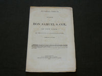 1870 HON. SAMUEL S. COX SPEECH - NAVAL EXPENDITURES - USURPATIONS - J 6174