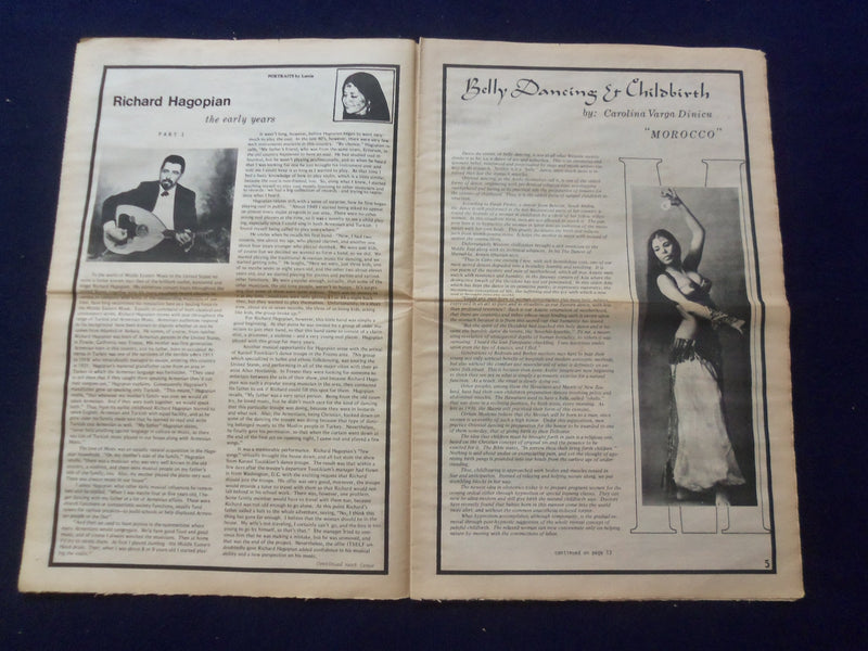 1976 HABIBI NEWSPAPER - VOLUME 3, NUMBER 2 - MIDDLE EASTERN DANCE/MUSIC- NP 6852