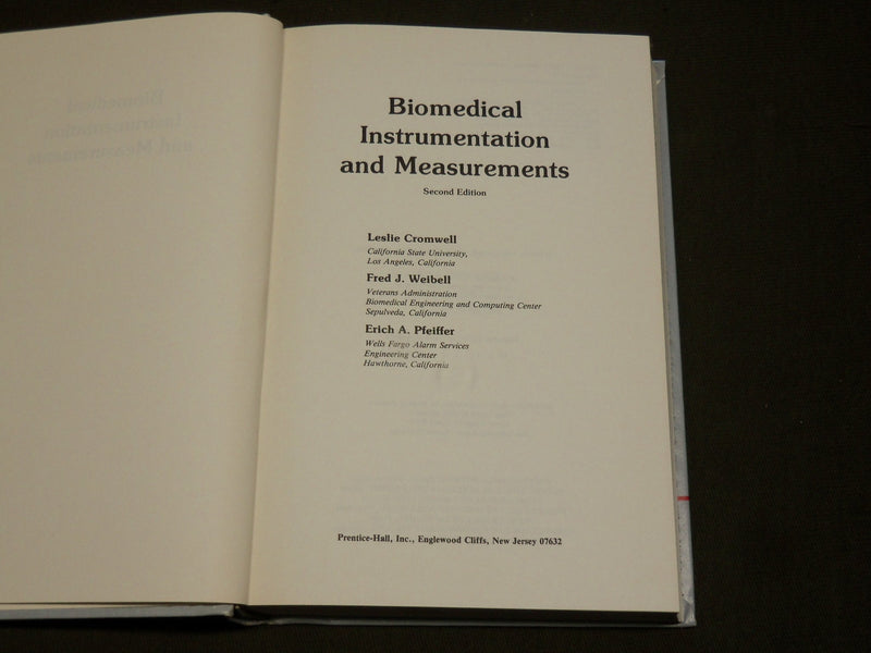 1980 BIOMEDICAL INSTRUMENTATION AND MEASUREMENTS BOOK - KD 6193