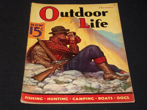 1936 DECEMBER OUTDOOR LIFE MAGAZINE - FISHING HUNTING CAMPING COVER - E 5684