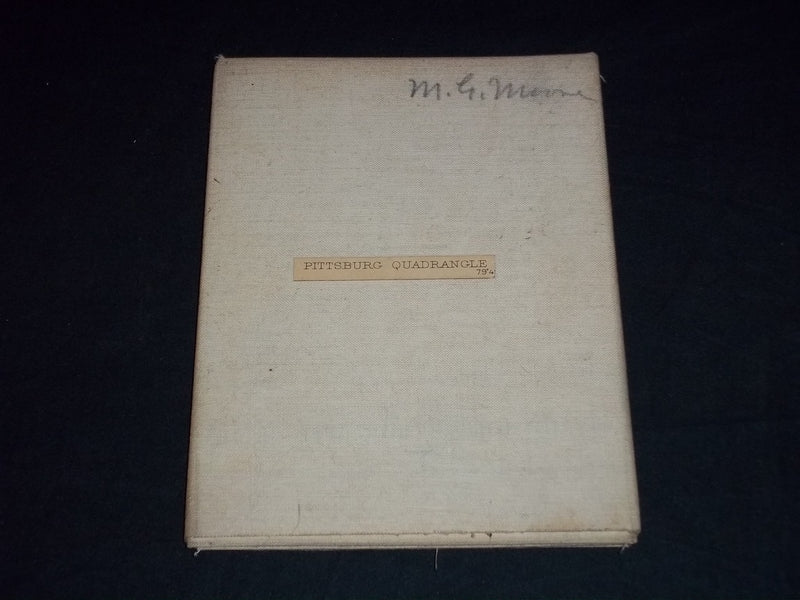 1800'S-1900'S PITTSBURG QUADRANGLE LINEN BACKED MAP - J 5584