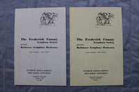 1970-1974 FREDERICK COUNTY SYMPHONY SOCIETY PROGRAM-BALTIMORE- LOT OF 8 - K 3120