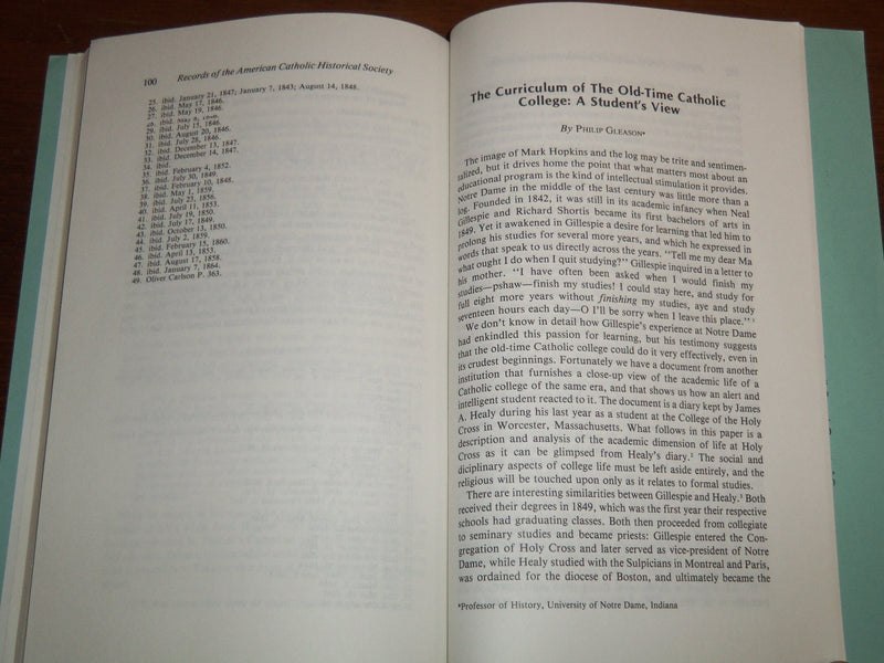 1977 MARCH/DECEMBER RECORDS OF THE AMERICAN CATHOLIC HISTORICAL SOCIETY - K 1120
