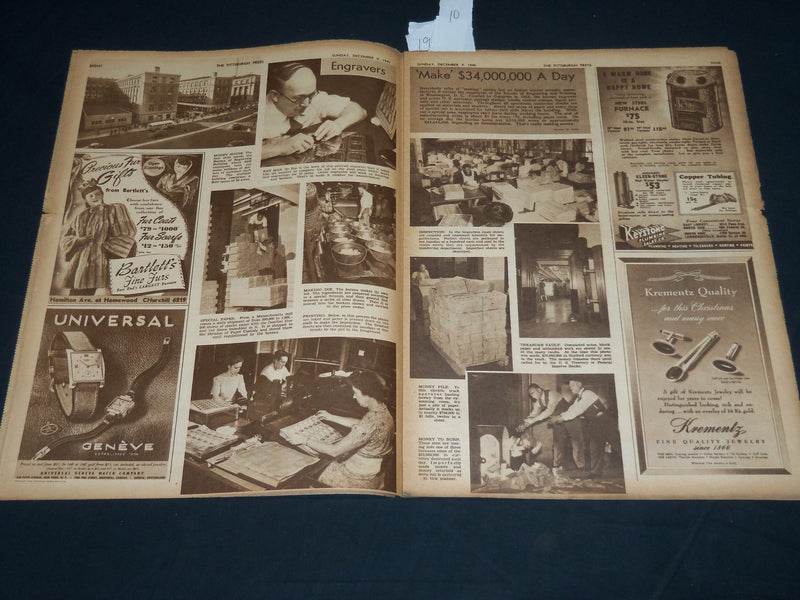 1945 DEC 9 THE PITTSBURGH PRESS SUNDAY ROTO SECTION - INGRID BERGMAN - NP 4553