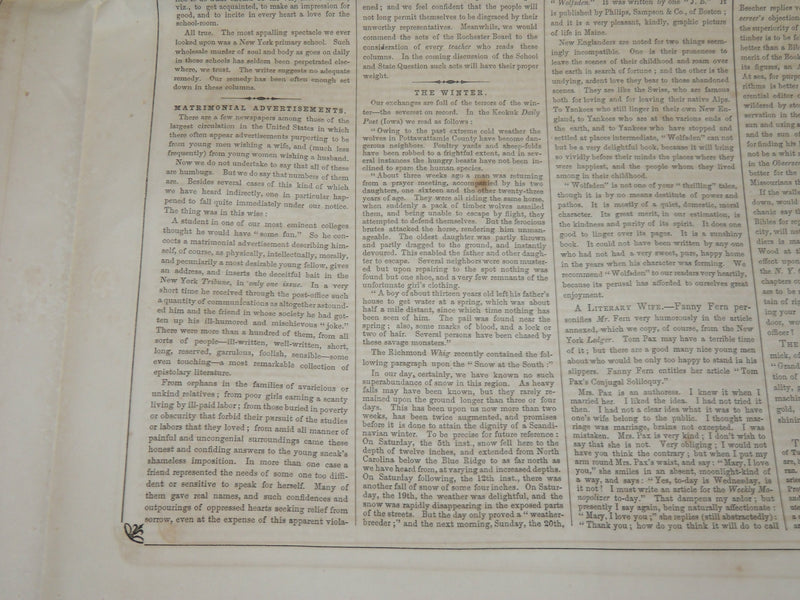 1856 FEBRUARY 16 LIFE ILLUSTRATED NEWSPAPER - NEW INVENTIONS - NP 4798