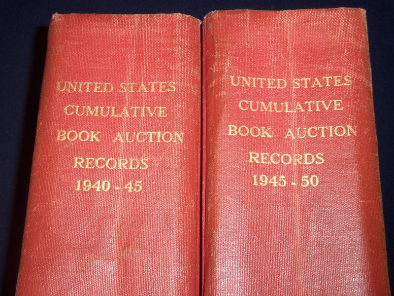 1940-1950 UNITED STATES CUMULATIVE BOOK AUCTION RECORDS LOT OF 2 - KD 1836