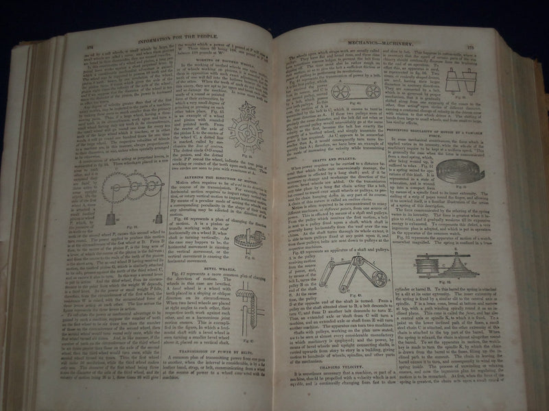 1865 CHAMBERS'S INFORMATION FOR THE PEOPLE ENCYCLOPDEDIA VOLUME 1 - KD 2159