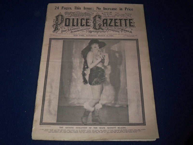 1925 MAR 14 NATIONAL POLICE GAZETTE - NATALIE KINGSTON - JACK DEMPSEY - SP 3056