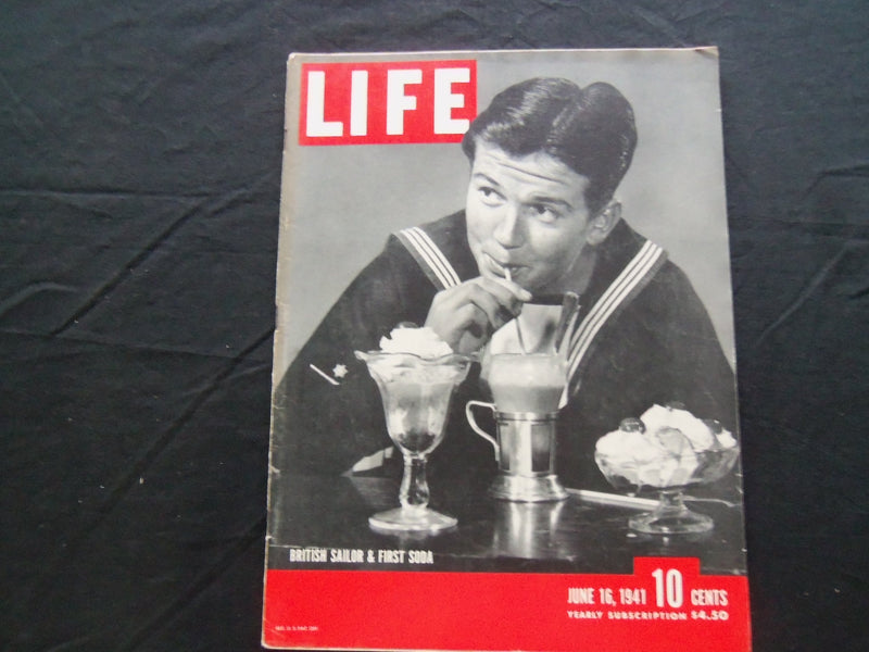 1941 JUNE 16 LIFE MAGAZINE - BRITISH SOLDIER WITH HIS FIRST U.S. SODA - L 239
