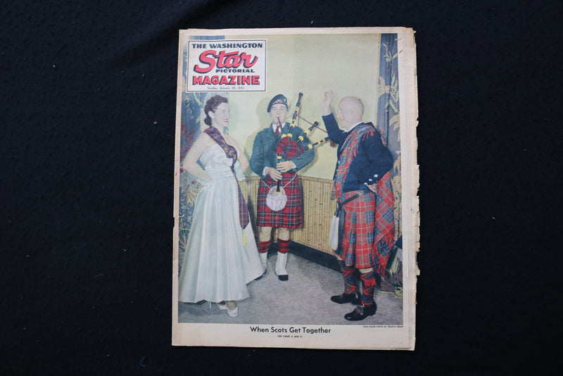 1952 JAN 20 WASHINGTON STAR MAGAZINE - SCOTS GET TOGETHER COVER - E 26339