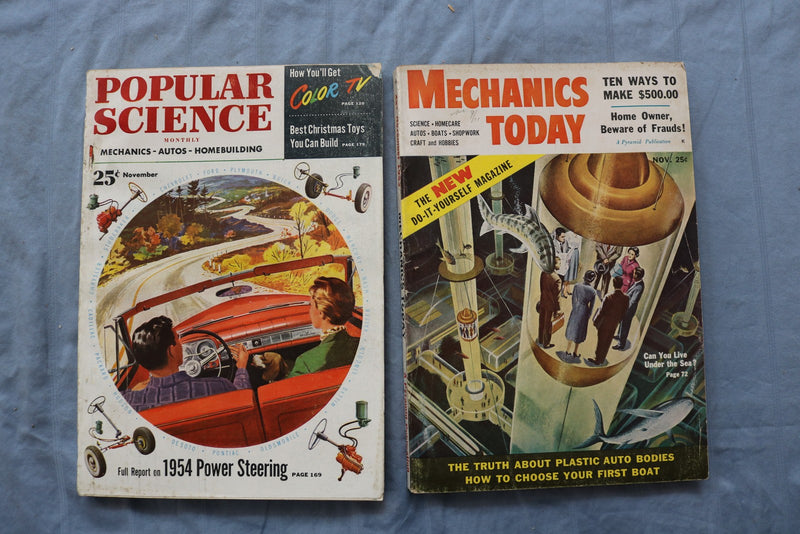 1943-1953 POPULAR SCIENCE & MECHANICS TODAY MAGAZINES- LOT OF 12 - O 3880