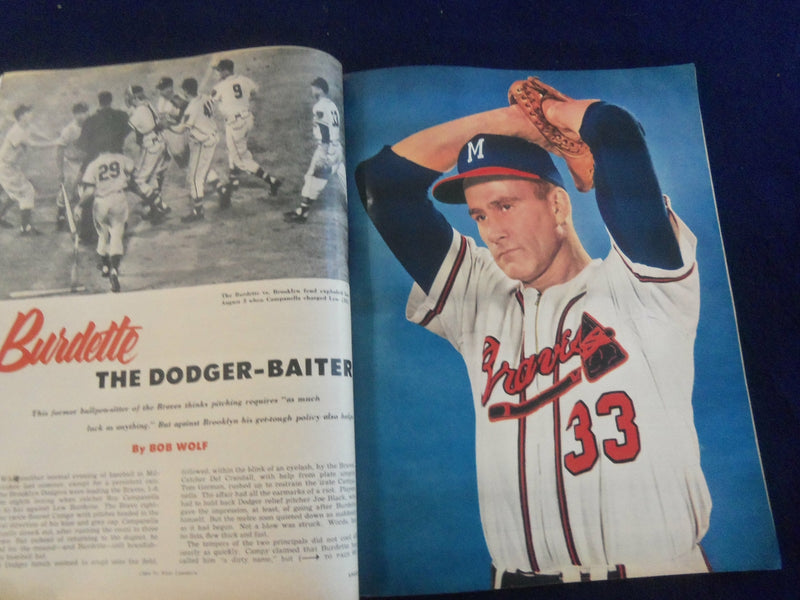 1954 APRIL SPORT MAGAZINE - DON NEWCOMBE COVER - SPRING TRAINING ISSUE - ST 7247