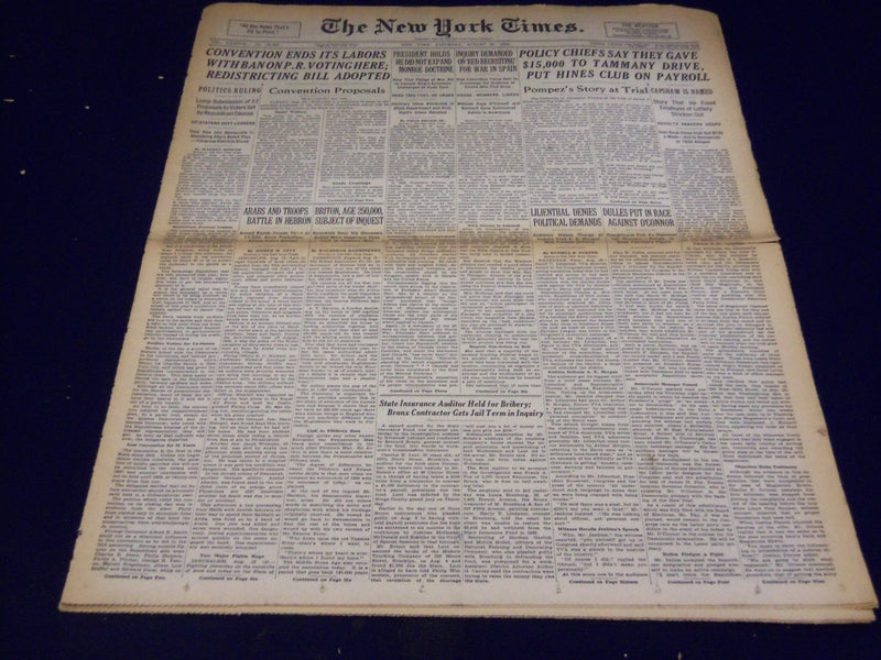1938 AUGUST 20 NEW YORK TIMES - POMPEZ'S STORY AT TRIAL - NT 2473